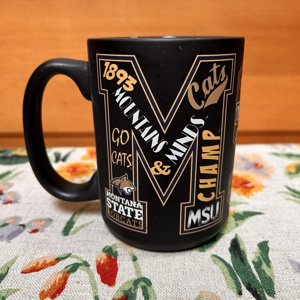 Montana State University MSU Bobcats Black Gold Tea Coffee Mug Cup 16 oz Go Cats